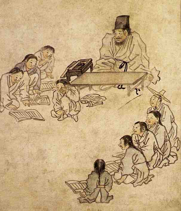 김홍도 「서당」 — 훈장과 학동 — 해학의 풍속화